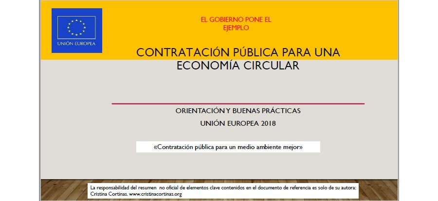 Contratación pública para una economía circular. Orientación y buenas prácticas
