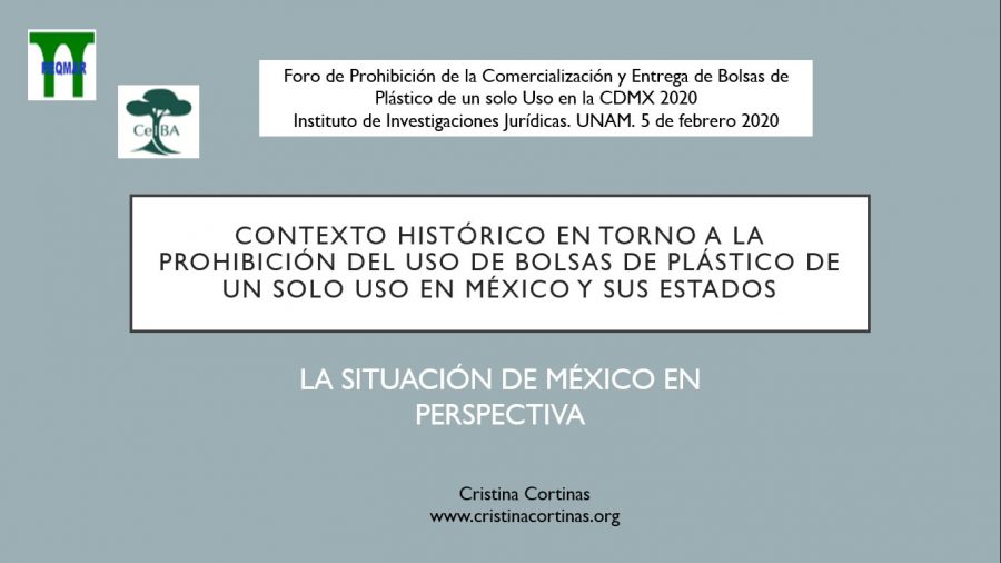 Foro de Prohibición de la Comercialización y Entrega de Bolsas de Plástico de un solo Uso en la CDMX