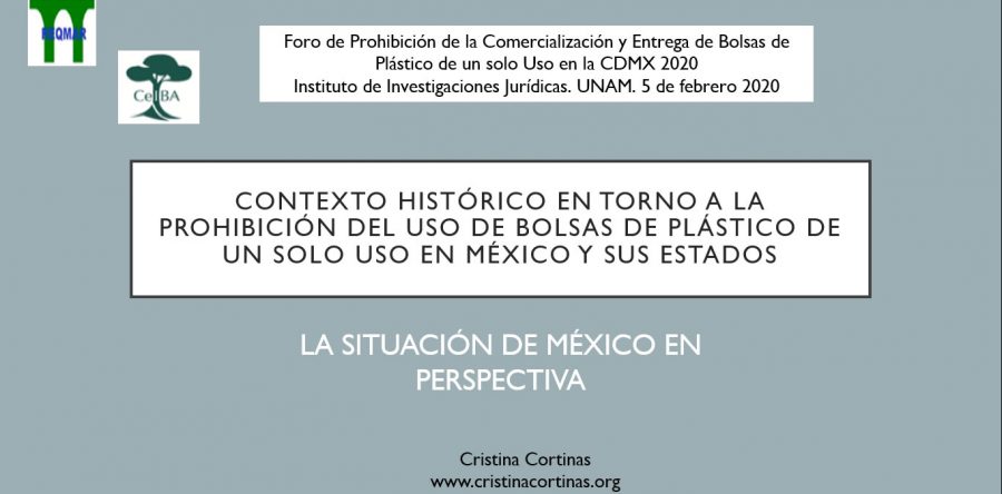 Foro de Prohibición de la Comercialización y Entrega de Bolsas de Plástico de un solo Uso en la CDMX