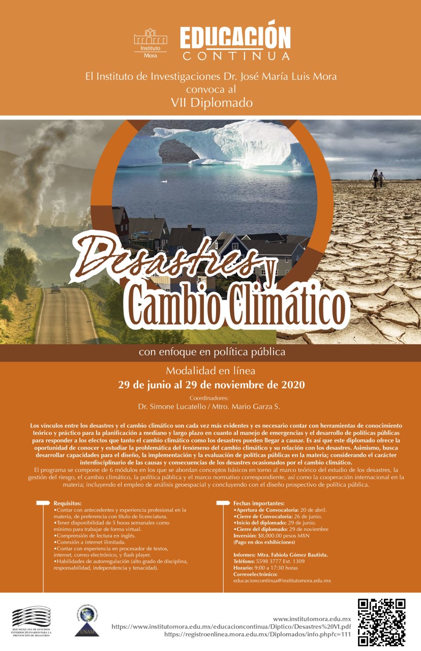 Invitación al VII Diplomado Desastres y Cambio Climático
