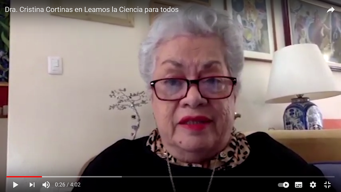 Dra. Cristina Cortinas en Leamos la Ciencia para Todos - Dra. Ma