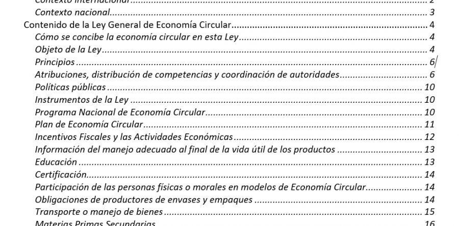 Invitación a opinar sobre nueva Ley General de Economía Circular - Dra ...