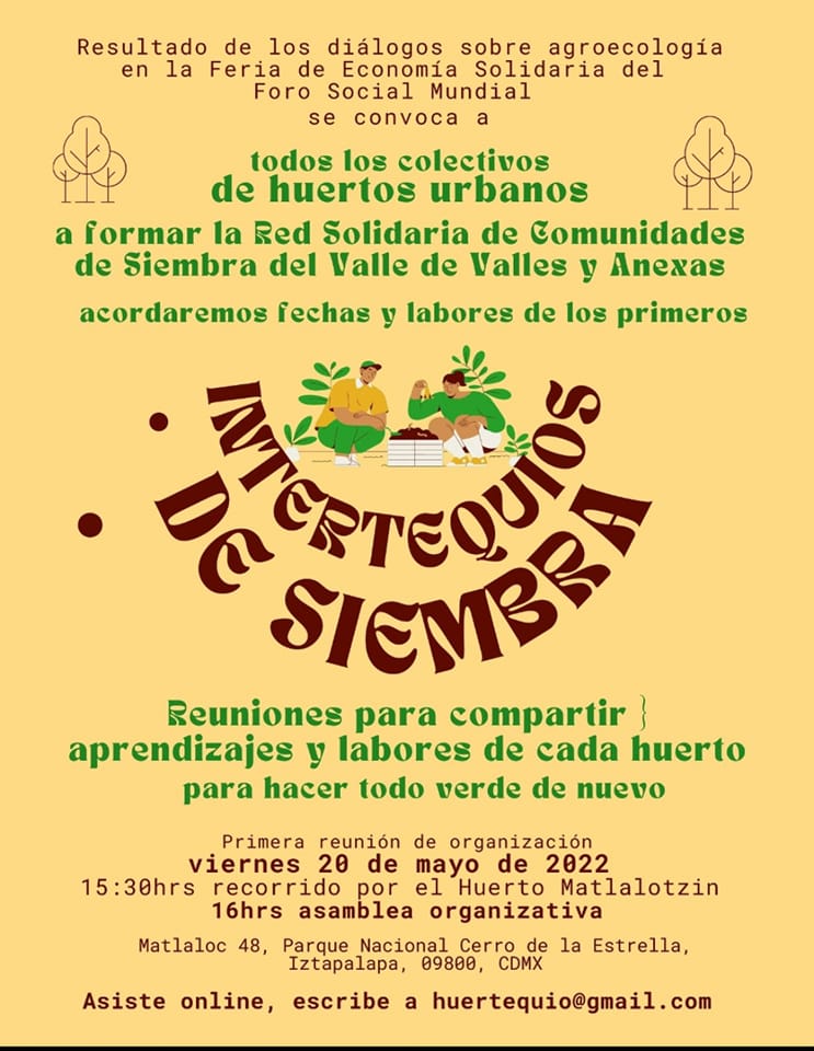 Foro Social Mundial: Intertequios de Siembra