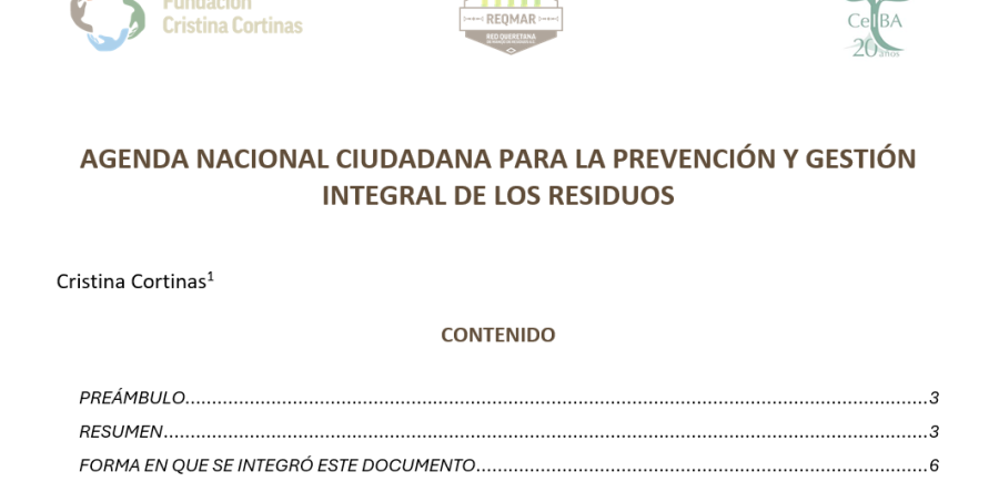 Agenda Nacional Ciudadana para la PYGIR