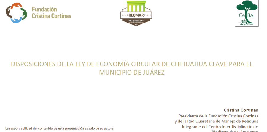 Disposiciones de la Ley de Economía Circular Estatal clave para el municipio de Juárez