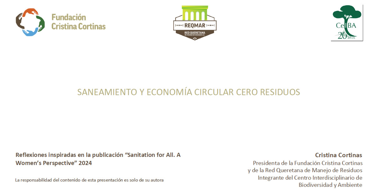 Saneamiento y economía circular cero residuos