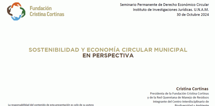 Sostenibilidad y economía circular municipal en perspectiva