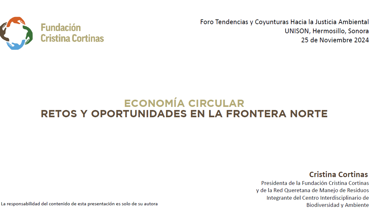 Economía Circular. Retos y Oportunidades en la Frontera Norte