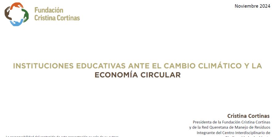 Instituciones educativas ante el cambio climático y la economía circular