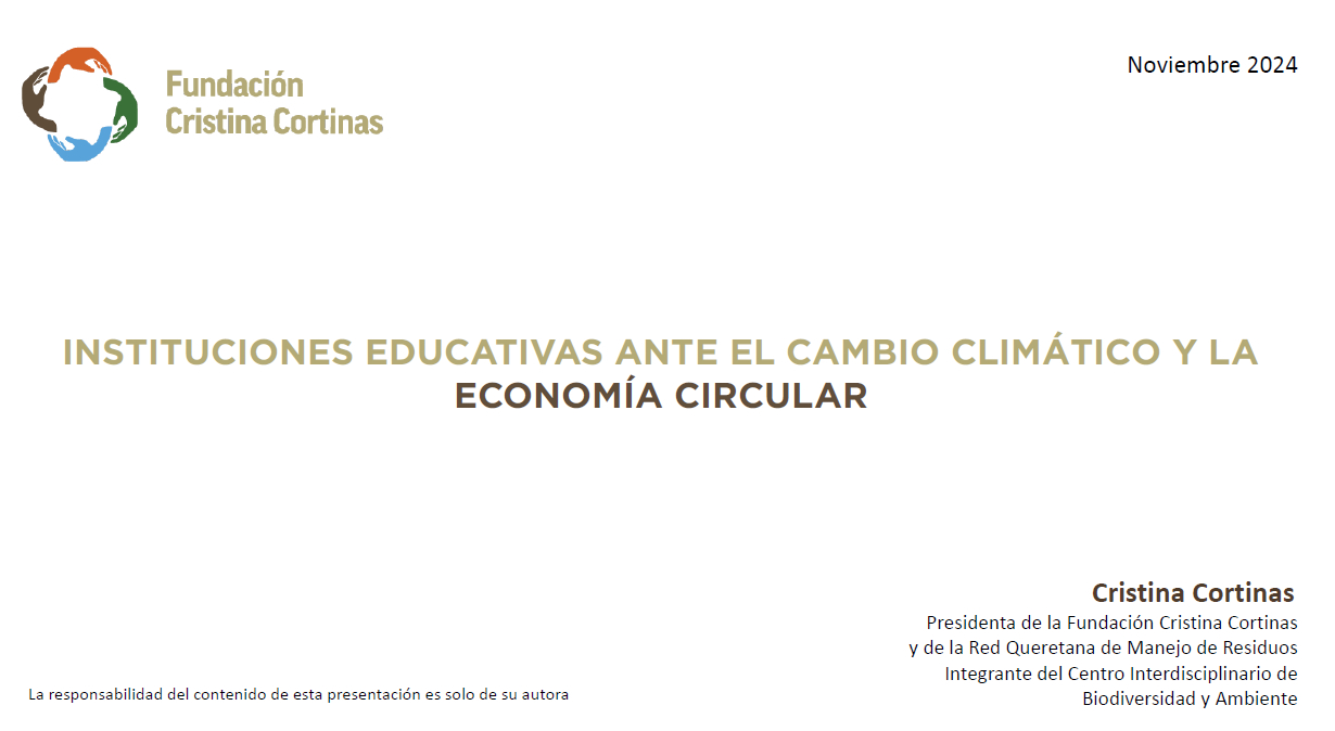 Instituciones educativas ante el cambio climático y la economía circular