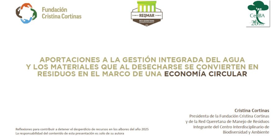 Aportaciones a la gestión integrada del agua y los materiales que al desecharse se convierten en residuos