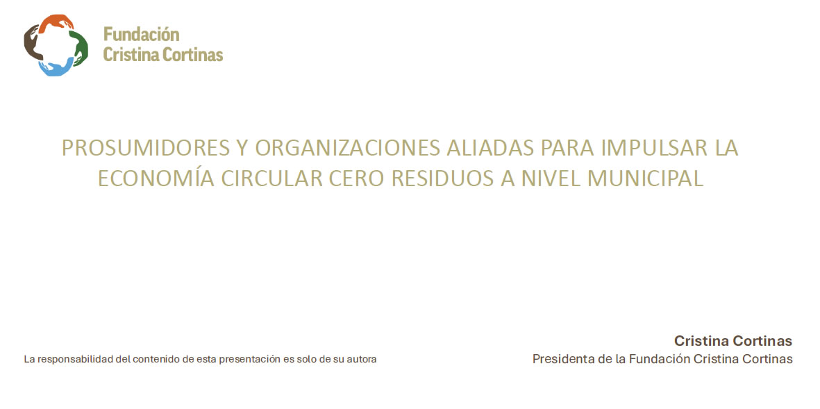 Prosumidores y organizaciones que pueden contribuir a la economía circular municipal