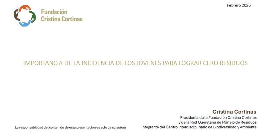 Invitación a los jóvenes a contribuir al desarrollo de una cultura cero residuos