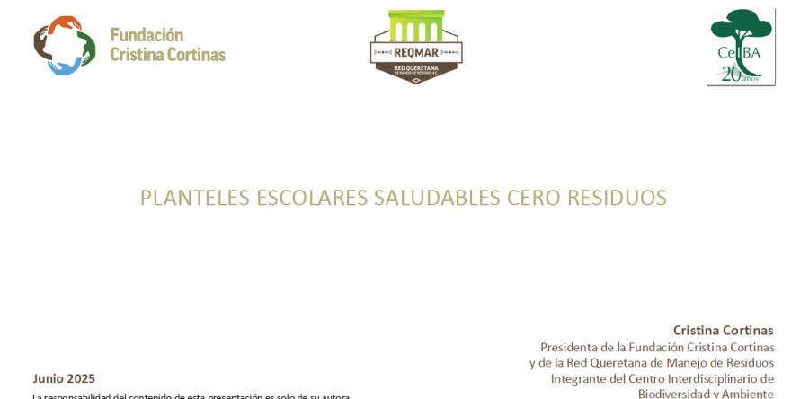 Invitación a impulsar “Planteles Escolares Saludables Cero Residuos”