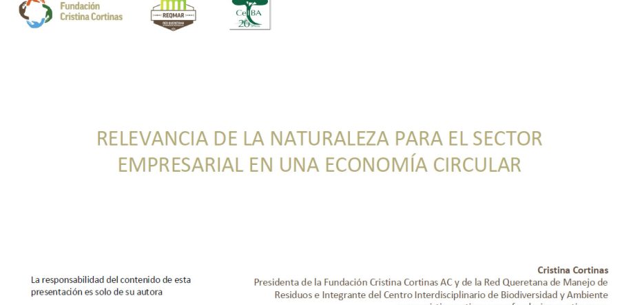 Relevancia de la naturaleza para el sector empresarial en una economía circular