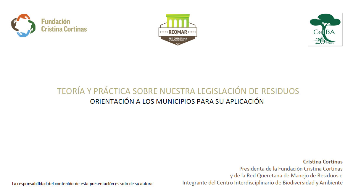 ESTE ES EL MOMENTO PARA QUE LOS MUNICIPIOS TRANSITEN HACIA UNA ECONOMÍA CIRCULAR CERO RESIDUOS