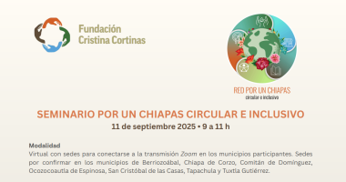 Invitación al Seminario Virtual sobre economía circular en Chiapas el 11 de septiembre 9a.m.