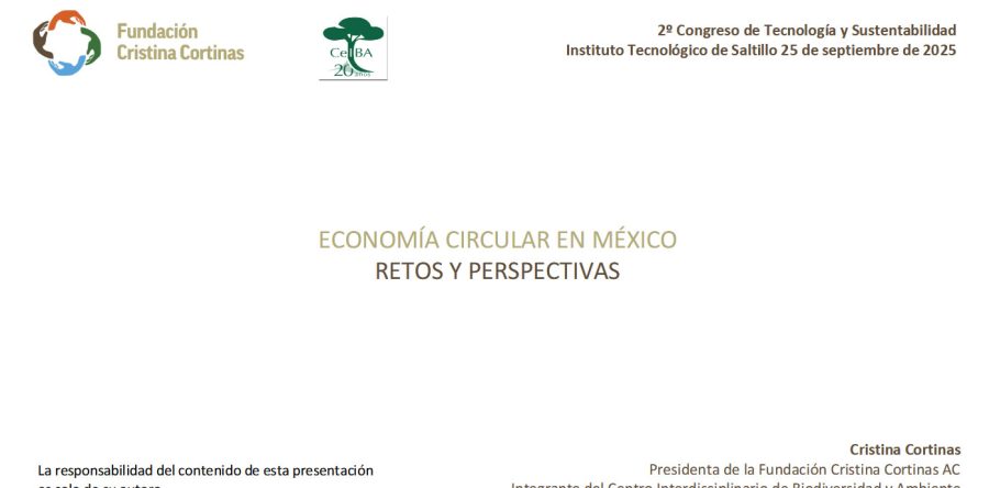 Invitación a escuchar la plática virtual sobre ECONOMÍA CIRCULAR EN MÉXICO