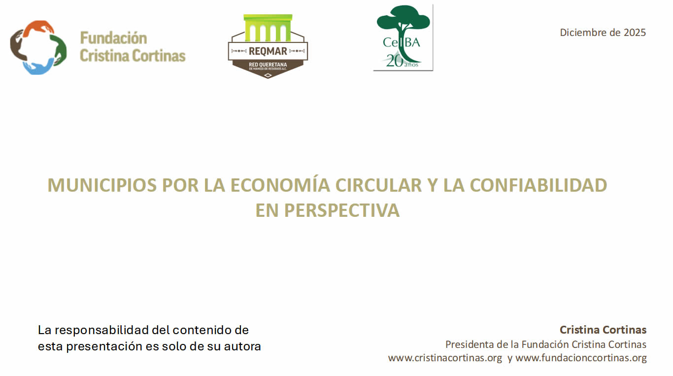 MUNICIPIOS POR LA ECONOMÍA CIRCULAR Y LA CONFIABILIDAD EN PERSPECTIVA
