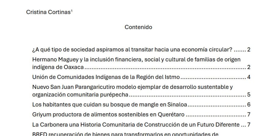 Lecciones de comunidades autosostenibles en el marco de una economía circular