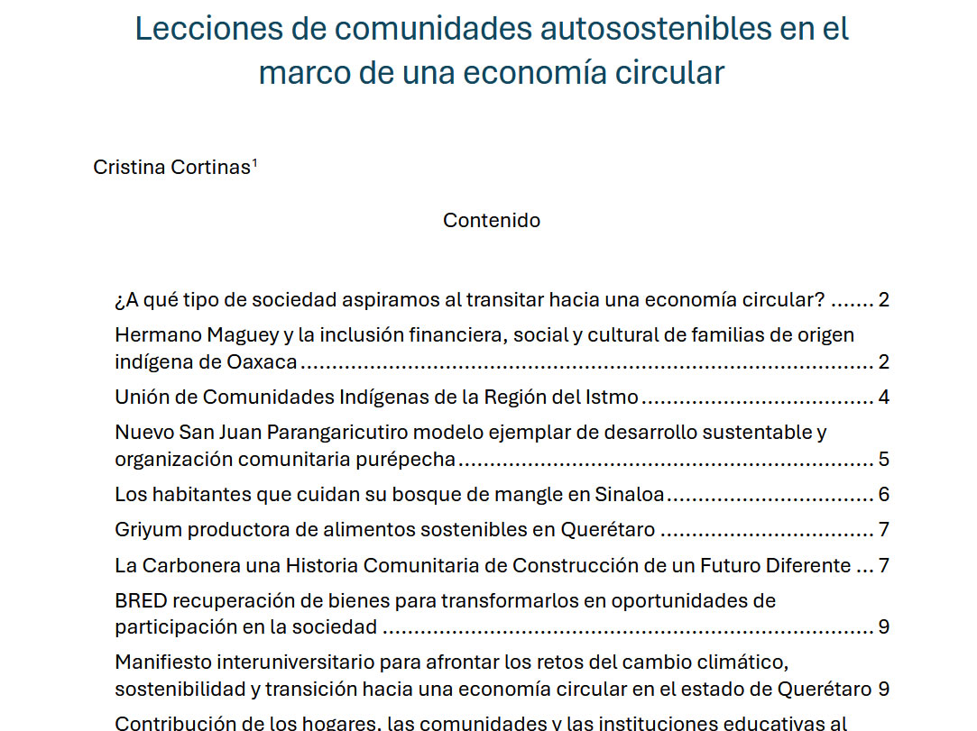 En aras de contribuir al diálogo en torno a la construcción del Reglamento de la Ley General de Economía Circular y a la Estrategia Nacional correspondiente