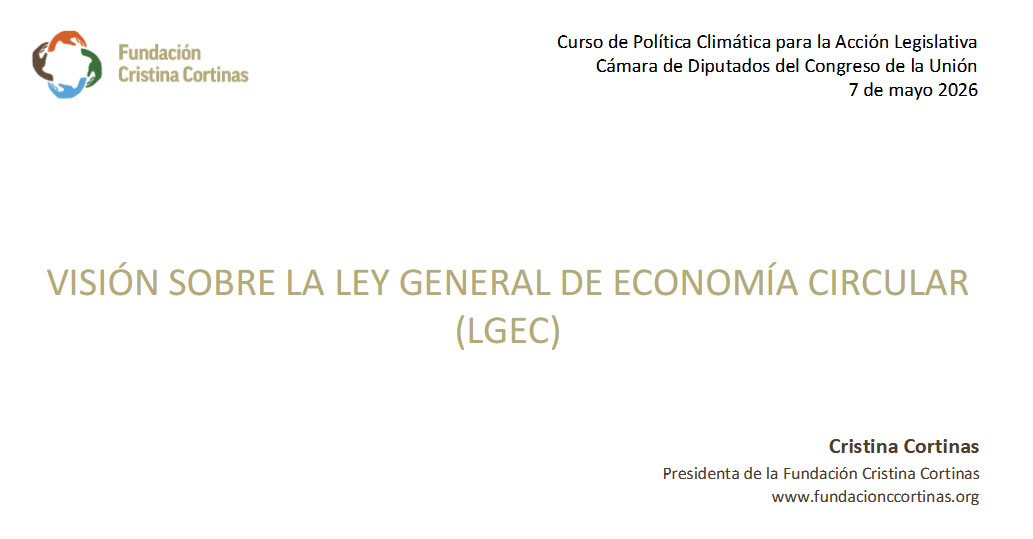 VISIÓN SOBRE LA LEY GENERAL DE ECONOMÍA CIRCULAR