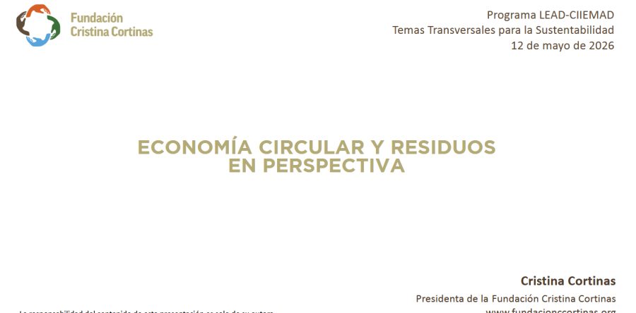 Economía Circular y Residuos en Perspectiva