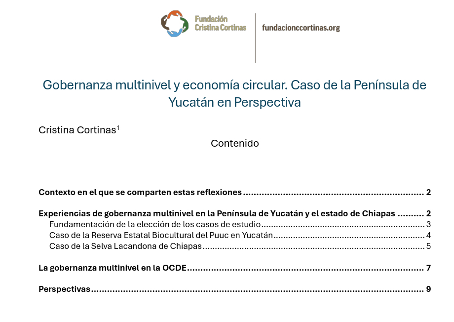 Gobernanza multinivel y economía circular