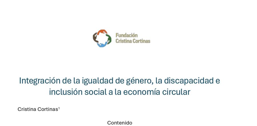 Integración de la igualdad de género, la discapacidad e inclusión social a la economía circular