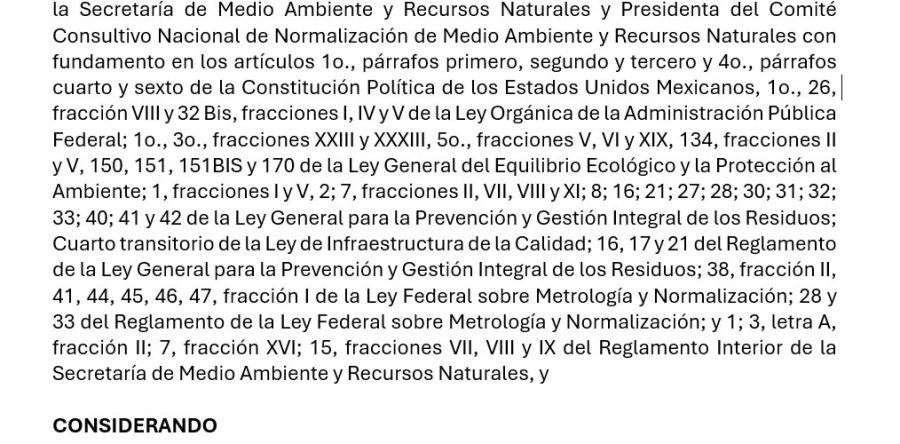 Proyecto de Norma Oficial Mexicana PROY-NOM-160-SEMARNAT-2026